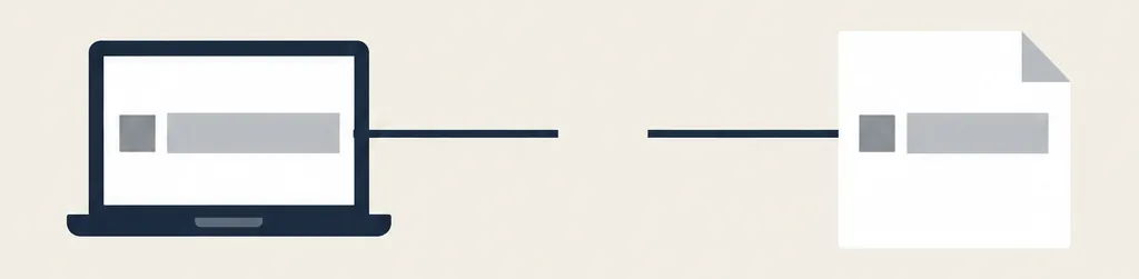 パソコンの行と紙の一覧の行の間の線が、途中で切れている。
